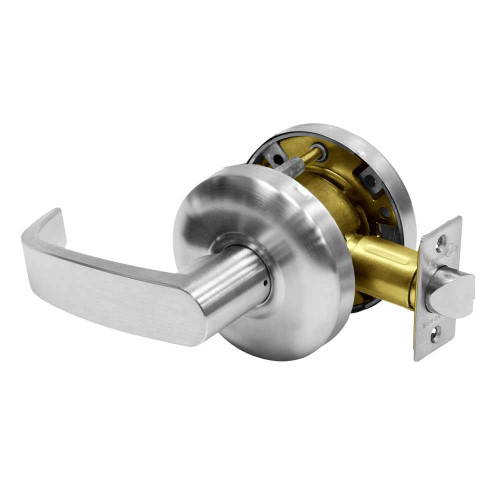 Sargent 28-65G15-3 KL 26D Grade 2 Exit/Communicating Cylindrical Lock L Lever Non-Keyed Satin Chrome Finish Non-handed 28-65G15-3 KL 26D