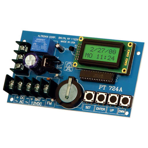 Altronix PT724A Annual Event Timer Board 365 Day 24 Hour 12/24VAC/DC Input Form C Relay Contacts rated 120VAC/28VDC at 10A PT724A