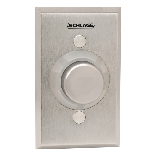 Schlage Electronics 631AL 1-1/4 Metal Button Single Gang Aluminum Button