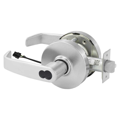 Sargent RX2860-10G71-24V LL 26D Electrified Cylindrical Lock Fail Secure 24V LL Design LFIC Prep Less Core RX Switch Satin Chrome RX2860-10G71-24V LL 26D