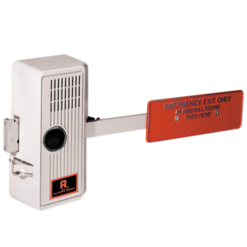 Alarm Lock 250XUS28 Sirenlock Panic Exit Alarm Paddle 2-Minute Alarm Cutoff or Manual Reset Aluminum