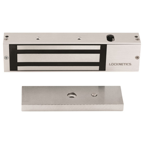 Locknetics MG1200 Maglock 1200Lb Holding Force 12/24VDC Satin Stainless Steel