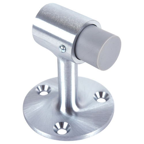 Rockwood 470 US26D Door Stop 3 Height 2-1/2 Diameter Base Plastic and Lead Anchor Fasteners Satin Chrome Finish