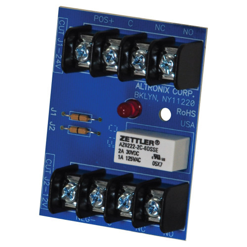 Altronix RBST Relay Module 6/12/24VDC Operation at 30mA Draw DPDT Contacts Rated at 1A/120VAC or 2A/28VDC