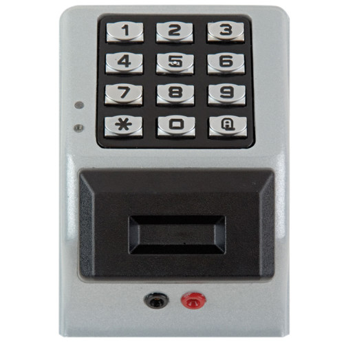 Alarm Lock PDK3000 MS Keypad 2000 User 40000 Event Audit Trail Weatherproof with Prox Reader  Metallic Silver