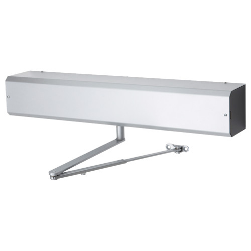 Falcon 8242-REG AL Surface Mounted Electromechanical Door Operator Double Lever Arm Regular Push Side Mounted Aluminum Painted Finish