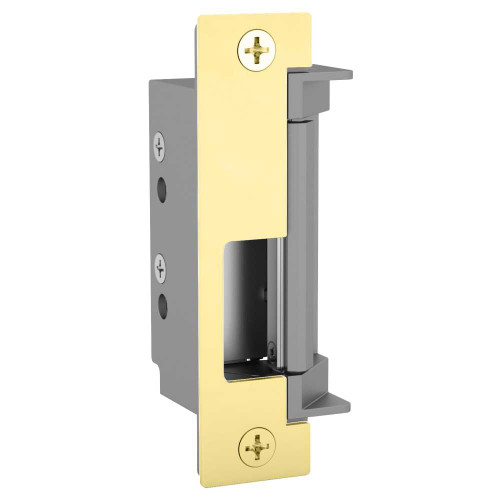 HES 4500C-605 Grade 1 Electric Strike Fail Safe/Fail Secure 12/24 VDC Low Profile Fire Rated Bright Brass 4500C-605
