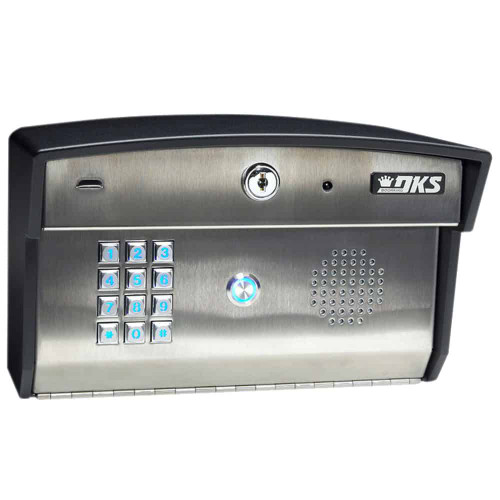 DoorKing 1812-096 1812 ACCESS PLUS - Curved Surface Mount Stainless Steel Faceplate Black Housing 1812-096
