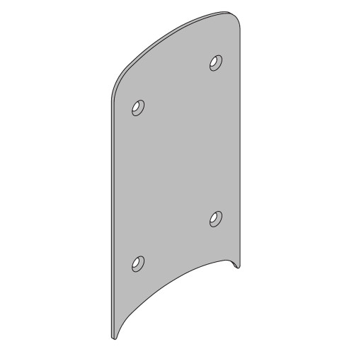 Schlage Electronics 23760325-626 AD/CO Series Decorative Plate with Fasteners 66 X 35 X 075 Satin Chrome Finish 23760325-626