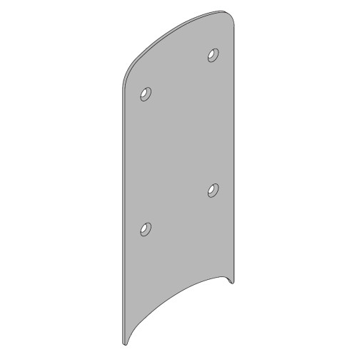 Schlage Electronics 23760309-626 AD/CO Series Decorative Plate with Fasteners 8 X 35 X 075 Satin Chrome Finish