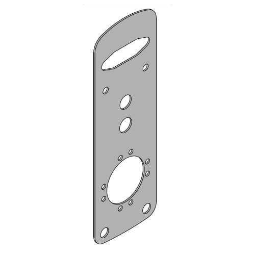 Schlage Electronics 23760259-626 AD/CO Series Decorative Plate Under Lock 105X35X0 Ad Series 105X35X075 Satin Chrome Finish 23760259-626
