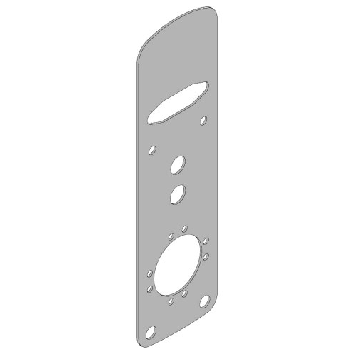 Schlage Electronics 23760275-626 AD/CO Series Decorative Plate Under Lock 12 X 35 X 075 Satin Chrome Finish 23760275-626