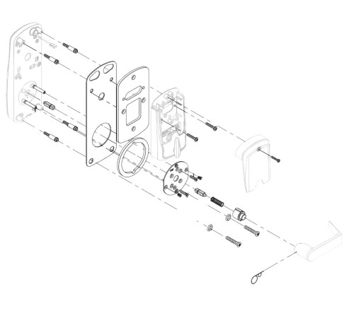 Schlage Electronics 23599376-200 CO Series Door Thickness Kit for 2 Door 23599376-200