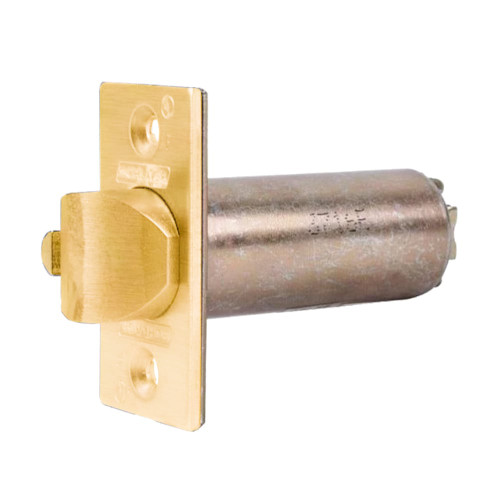 Schlage Electronics 14-051 605 AD/CO Series Deadlatch 2-3/8 Backset Cylindrical Square Corner 1-1/8 X 2-1/4 Bright Brass Finish