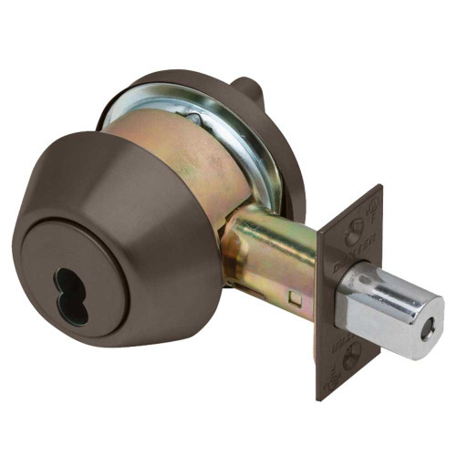 Dexter DB1000-SCT-613-SFIC Grade 1 Single Cylinder Deadbolt 2-3/8 or 2-3/4 Adjustable Backset SFIC Prep Less Core Dark Oxidized Satin Bronze Oil Rubbed Finish Non-Handed DB1000-SCT-613-SFIC