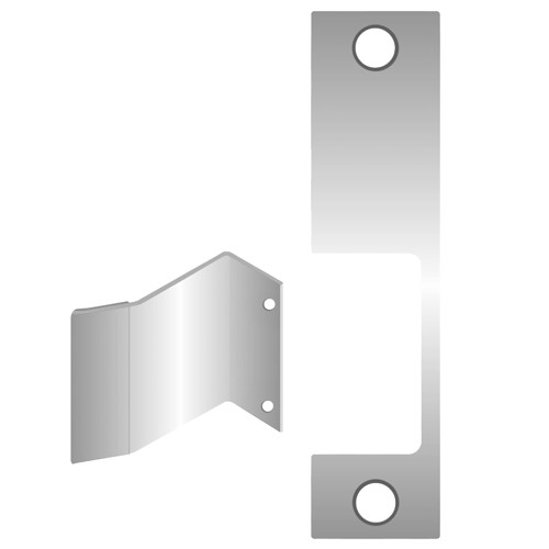 HES R 630 Faceplate Only 1006 Series 4-7/8 x 1-1/4 Use with Adams Rite Hookbolts 1 Throw Satin Stainless Steel