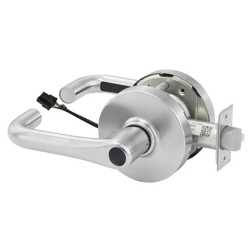 Sargent RX28LC-10G70-24V LJ 26D Electrified Cylindrical Lock Fail Safe 24V LJ Design Less Cylinder RX Switch Satin Chrome