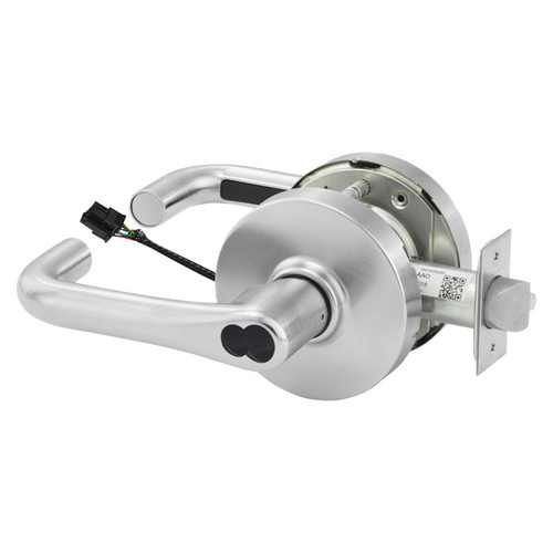 Sargent 2860-10G71-24V LJ 26D Electrified Cylindrical Lock Fail Secure 24V LJ Design LFIC Prep Less Core Satin Chrome