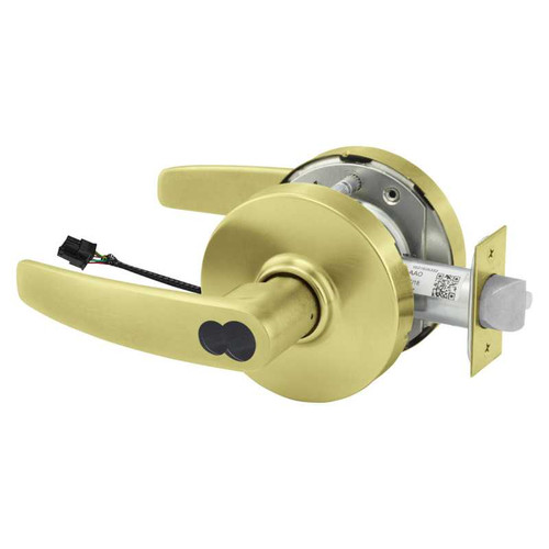 Sargent 2860-10G71-24V LB 4 Electrified Cylindrical Lock Fail Secure 24V LB Design LFIC Prep Less Core Satin Brass 2860-10G71-24V LB 4