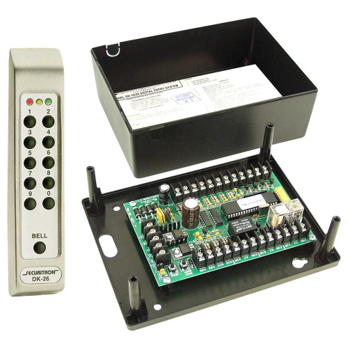 Securitron DK-26SS Narrow Stile Outdoor Keypad 59 Users Stainless Steel DK-26SS