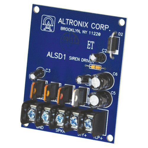 Altronix ALSD1 Siren Driver 6VDC or 12VDC Operation Two Channel Operation - Steady or Yelp