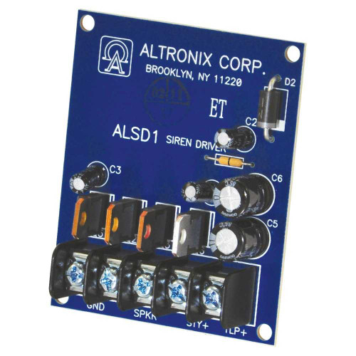 Altronix ALSD1 Siren Driver 6VDC or 12VDC Operation Two Channel Operation - Steady or Yelp ALSD1