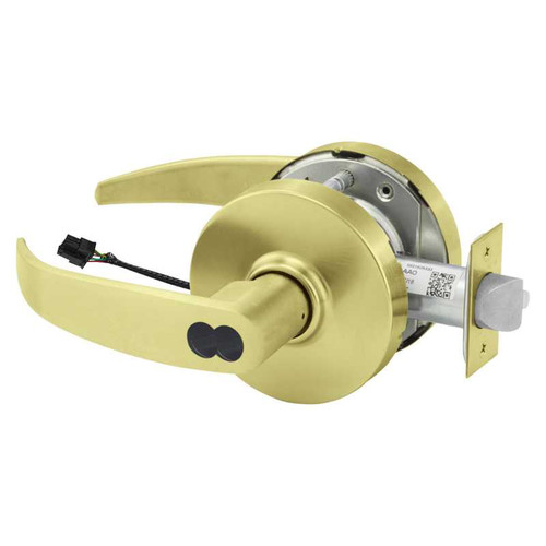 Sargent 2870-10G71-12V LP 4 Electrified Cylindrical Lock Fail Secure 12V LP Design SFIC Prep Less Core Satin Brass 2870-10G71-12V LP 4