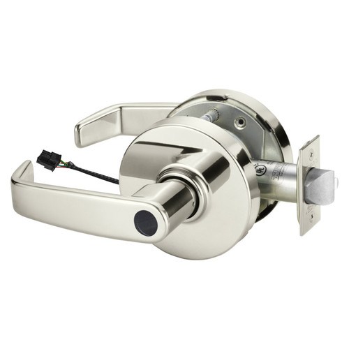 Sargent 28LC-10G70-12V LL 14 Electrified Cylindrical Lock Fail Safe 12V LL Design Less Cylinder Bright Nickel