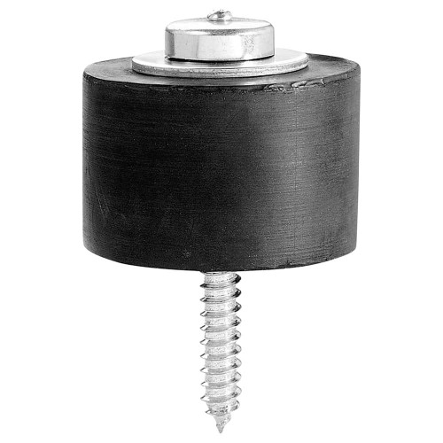 Rockwood 465 US26D Heavy Duty Door Stop 2-5/8 In Height 3-1/4 In Diameter 1/2 In by 4-1/2 In Lag Bolt with Lead Shield Satin Chrome 465 US26D