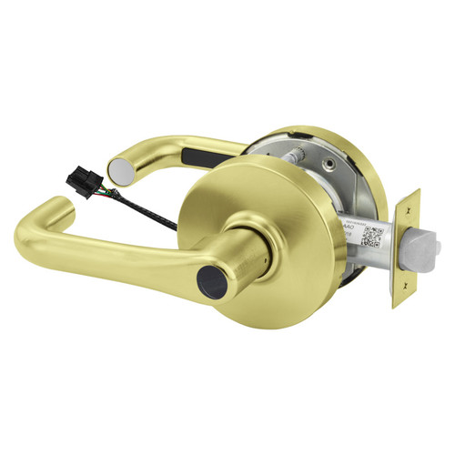 Sargent 28LC-10G71-12V LJ 4 Electrified Cylindrical Lock Fail Secure 12V LJ Design Less Cylinder Satin Brass