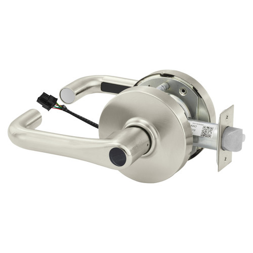 Sargent 28LC-10G71-24V LJ 15 Electrified Cylindrical Lock Fail Secure 24V LJ Design Less Cylinder Satin Nickel