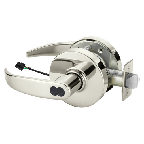 Sargent 2870-10G71-12V LP 14 Electrified Cylindrical Lock Fail Secure 12V LP Design SFIC Prep Less Core Bright Nickel