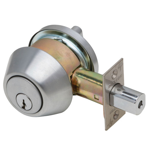 Dexter DB1000-SCT-626-KDC Grade 1 Single Cylinder Deadbolt 2-3/8 or 2-3/4 Adjustable Backset Conventional Cylinder Satin Chrome Finish Non-Handed