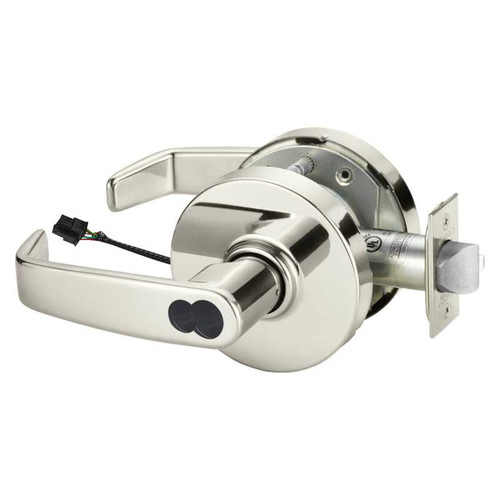 Sargent 2860-10G71-12V LL 14 Electrified Cylindrical Lock Fail Secure 12V LL Design LFIC Prep Less Core Bright Nickel 2860-10G71-12V LL 14