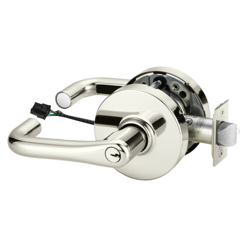 Sargent RX28-10G71-24V LJ 14 Electrified Cylindrical Lock Fail Secure 24V LJ Design RX Switch Bright Nickel