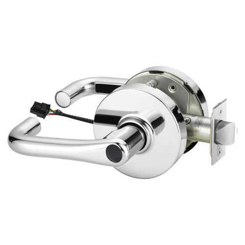 Sargent RX28LC-10G70-12V LJ 26 Electrified Cylindrical Lock Fail Safe 12V LJ Design Less Cylinder RX Switch Bright Chrome