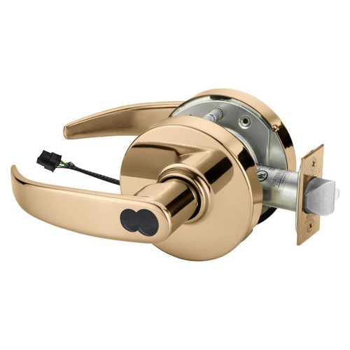 Sargent 2860-10G70-12V LP 9 Electrified Cylindrical Lock Fail Safe 12V LP Design LFIC Prep Less Core Bright Bronze 2860-10G70-12V LP 9