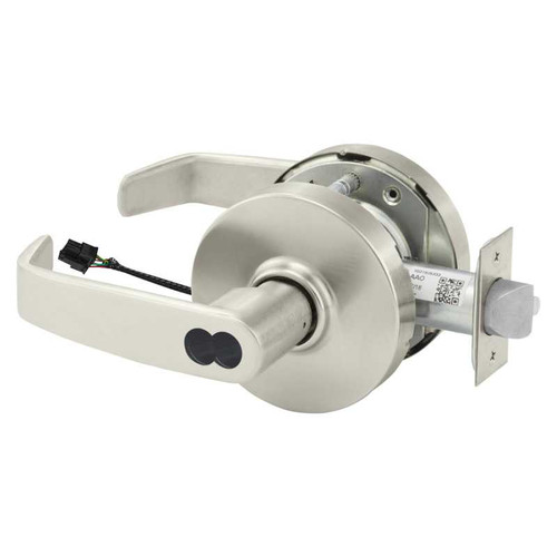 Sargent 2870-10G71-24V LL 15 Electrified Cylindrical Lock Fail Secure 24V LL Design SFIC Prep Less Core Satin Nickel 2870-10G71-24V LL 15