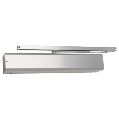 Falcon 8231-STD AL Surface Mounted Electromechanical Door Operator Slide Track Arm Standard Pull Side Mounted Aluminum Painted Finish