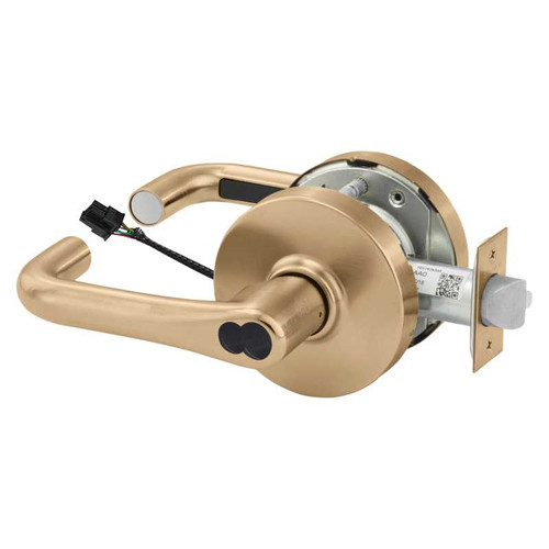 Sargent 2860-10G71-12V LJ 10 Electrified Cylindrical Lock Fail Secure 12V LJ Design LFIC Prep Less Core Satin Bronze 2860-10G71-12V LJ 10