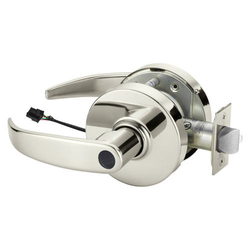 Sargent RX28LC-10G70-24V LP 14 Electrified Cylindrical Lock Fail Safe 24V LP Design Less Cylinder RX Switch Bright Nickel