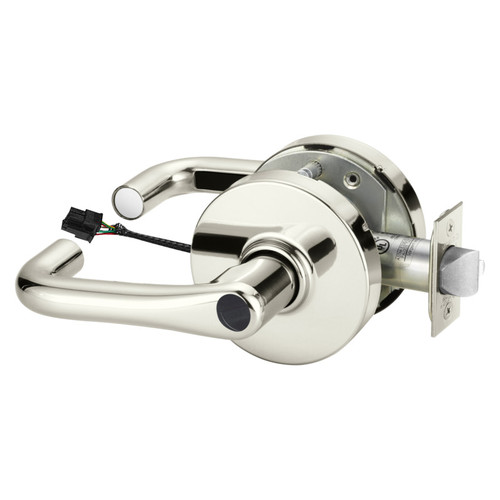 Sargent RX28LC-10G70-24V LJ 14 Electrified Cylindrical Lock Fail Safe 24V LJ Design Less Cylinder RX Switch Bright Nickel