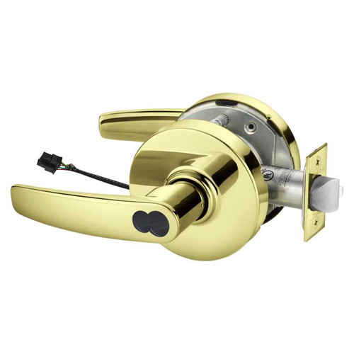Sargent RX2860-10G71-12V LB 3 Electrified Cylindrical Lock Fail Secure 12V LB Design LFIC Prep Less Core RX Switch Bright Brass RX2860-10G71-12V LB 3