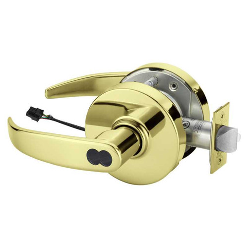 Sargent RX2870-10G70-24V LP 3 Electrified Cylindrical Lock Fail Safe 24V LP Design SFIC Prep Less Core RX Switch Bright Brass RX2870-10G70-24V LP 3