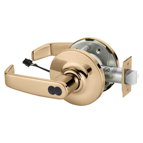 Sargent 2870-10G70-12V GL 9 Electrified Cylindrical Lock Fail Safe 12V GL Design SFIC Prep Less Core Bright Bronze 2870-10G70-12V GL 9