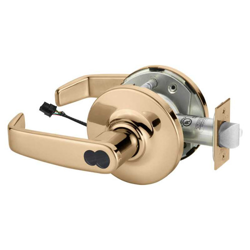 Sargent RX2860-10G71-12V GL 9 Electrified Cylindrical Lock Fail Secure 12V GL Design LFIC Prep Less Core RX Switch Bright Bronze RX2860-10G71-12V GL 9