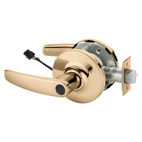 Sargent RX28LC-10G70-24V GB 9 Electrified Cylindrical Lock Fail Safe 24V GB Design Less Cylinder RX Switch Bright Bronze