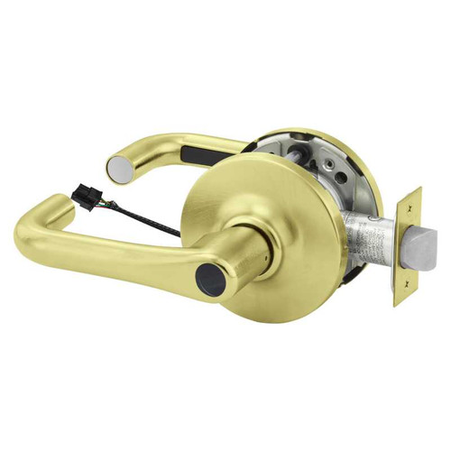 Sargent RX28LC-10G70-24V GJ 4 Electrified Cylindrical Lock Fail Safe 24V GJ Design Less Cylinder RX Switch Satin Brass RX28LC-10G70-24V GJ 4