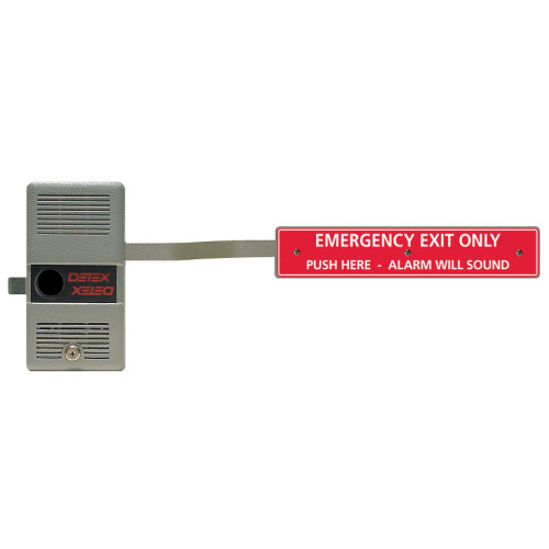 Detex ECL-230D-PH UL-Listed Panic Hardware Exit Control Lock with Long Bar 38 In to 48 In Door Width Gray