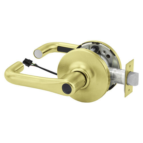 Sargent 28LC-10G71-12V GJ 4 Electrified Cylindrical Lock Fail Secure 12V GJ Design Less Cylinder Satin Brass